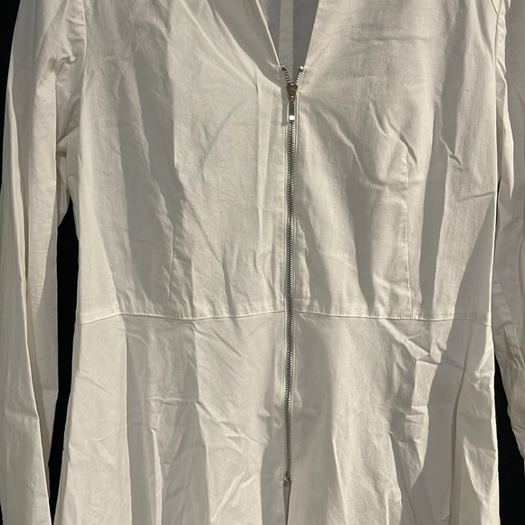 Zoey white zipper tunic size medium women’s - Picture 3 of 8